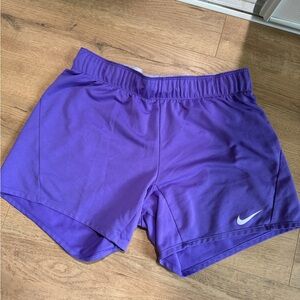 Purple Nike Dri Fit shorts